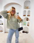BLOUSE VICHY LOUANNE KAKI - PRÉCOMMANDE EXPÉDITION LE 28
