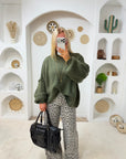 PULL OPALE KAKI FONCÉ