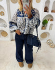 BLOUSE CAMÉLIA BLEU MARINE