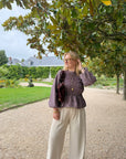 BLOUSE VICHY ELENA PRUNE