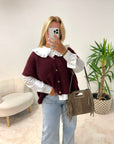 GILET NINON BORDEAUX