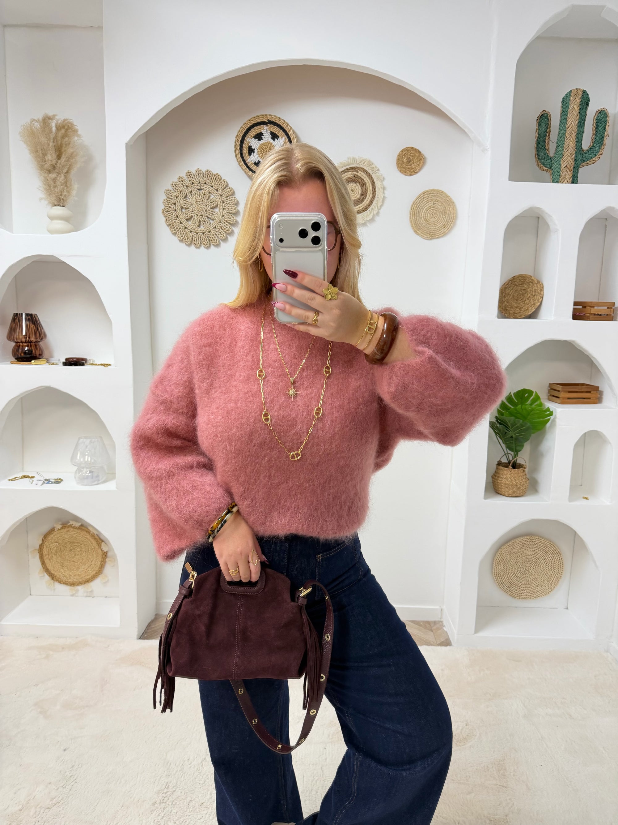 PULL MOHAIR KÉLIA TERRACOTTA