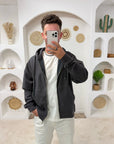 SWEAT ZIP GRIS ANTHRACITE