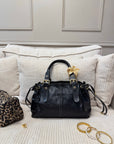 SAC JULIETTE NOIR IRISÉ COUTURE BLANCHE