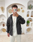 SWEAT ZIP GRIS ANTHRACITE