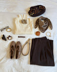 FOULARD MAÉNA MARRON
