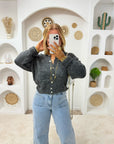 GILET CHLOÉ GRIS ANTHRACITE
