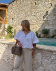 BLOUSE BOUFFANTE BLANCHE