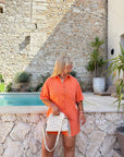 COMBI-SHORT NOÉE RAYÉ ORANGE