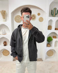 SWEAT ZIP GRIS ANTHRACITE