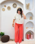 PANTALON FLUIDE ALMA CORAIL