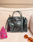 SAC ALIX XXL VERT IRISÉ SIMILICUIR