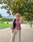 BLOUSE VICHY ELENA TERRACOTTA