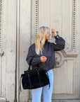 VESTE À POIS NOIR