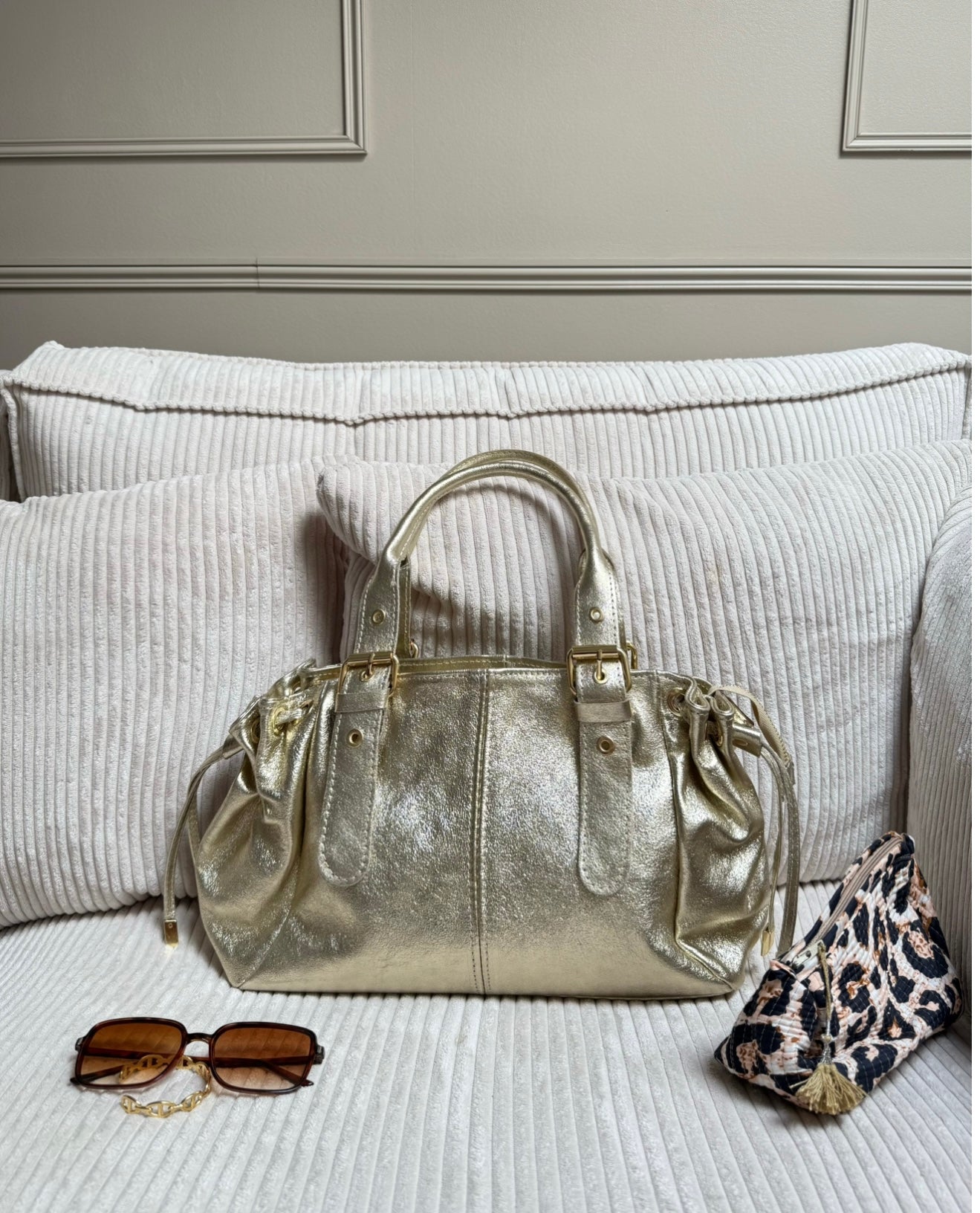 SAC JULIETTE IRISÉ DORÉ XL