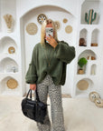 PULL OPALE KAKI FONCÉ