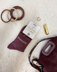 CHAUSSETTE PAILLETTES BORDEAUX