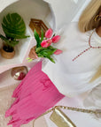 COLLIER Y ALMA STRASS ROSE