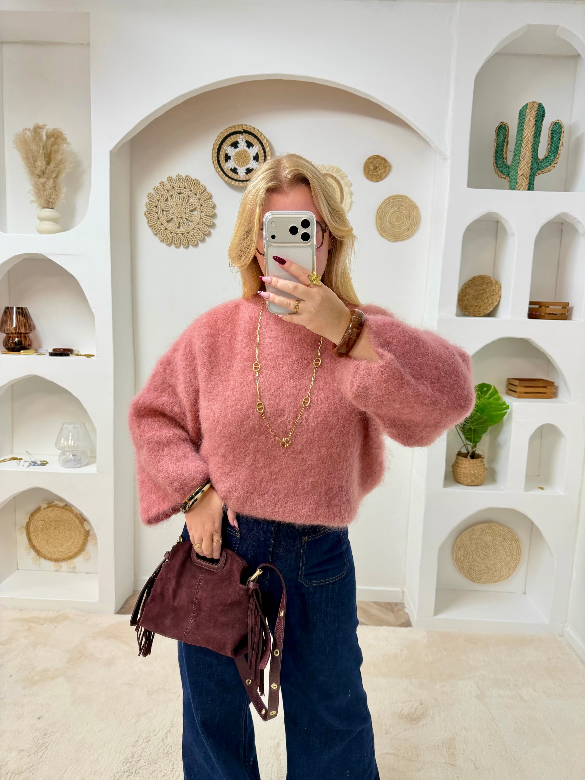PULL MOHAIR KÉLIA TERRACOTTA