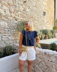 BLOUSE AMBRE BLEU MARINE