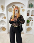 HAUT SEQUIN LYA NOIR