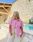 CHEMISE JEAN BELYA ROSE FUSHIA