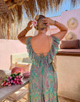 ROBE SELMA VERTE & BLEUE