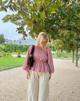 BLOUSE VICHY ELENA TERRACOTTA
