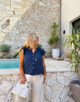 BLOUSE CASSANDRE BLEU MARINE