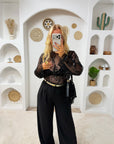 HAUT SEQUIN LYA NOIR