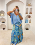JUPE BOHÈME MALYA BLEUE