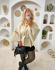 VESTE CAPE LARA BEIGE