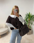GILET NINON MARRON