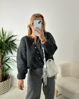 GILET CHLOÉ GRIS ANTHRACITE