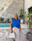 BLOUSE CASSANDRE BLEU ROI