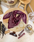 FOULARD MAÉNA BORDEAUX