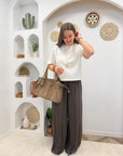 PANTALON FLUIDE ALMA CHOCOLAT
