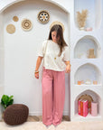 PANTALON FLUIDE ALMA ROSE CLAIR