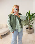 CHEMISE NOEUD VERTE