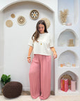 PANTALON FLUIDE ALMA ROSE CLAIR