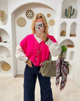 GILET NINON FUSHIA
