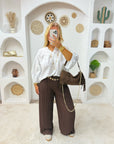 PANTALON LYS MARRON