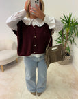 GILET NINON BORDEAUX
