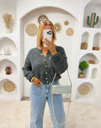 GILET CHLOÉ GRIS ANTHRACITE