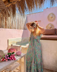 ROBE SELMA VERTE & BLEUE