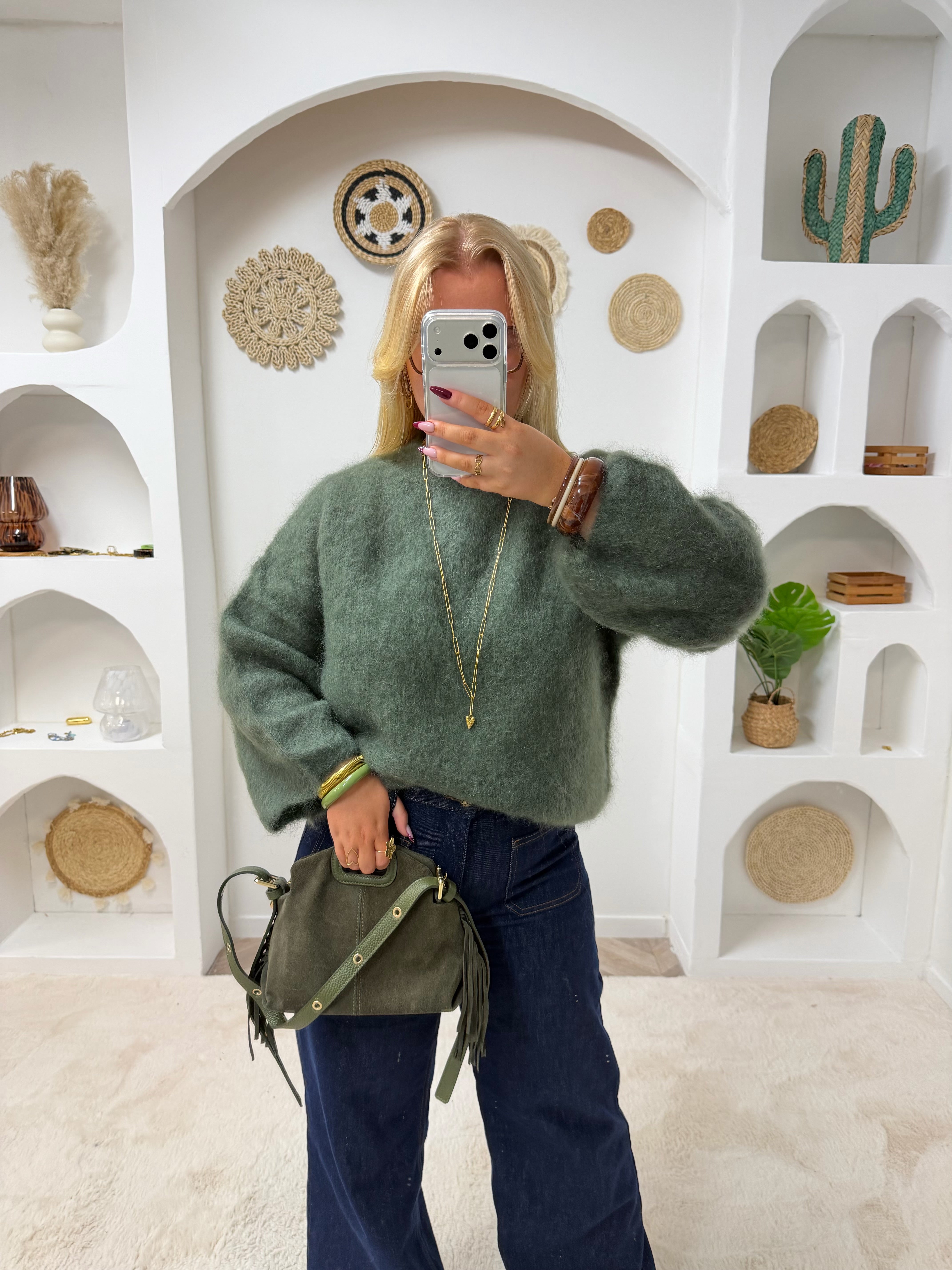 PULL MOHAIR KÉLIA KAKI