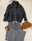 GILET CHLOÉ GRIS FONCÉ