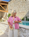 CHEMISE JEAN BELYA ROSE FONCÉ