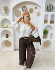 PANTALON LYS MARRON