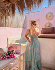 ROBE SELMA VERTE & BLEUE